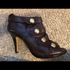 Mothers Day Coach Leather High Heel Booties